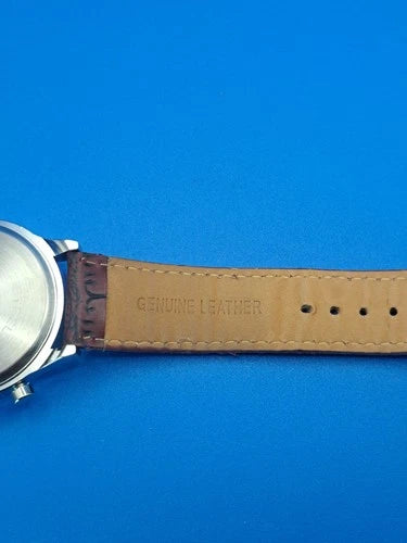 Vintage 2015 Dalas Sunburst Faux Chrono 43mm Mens Quartz Watch Near Mint