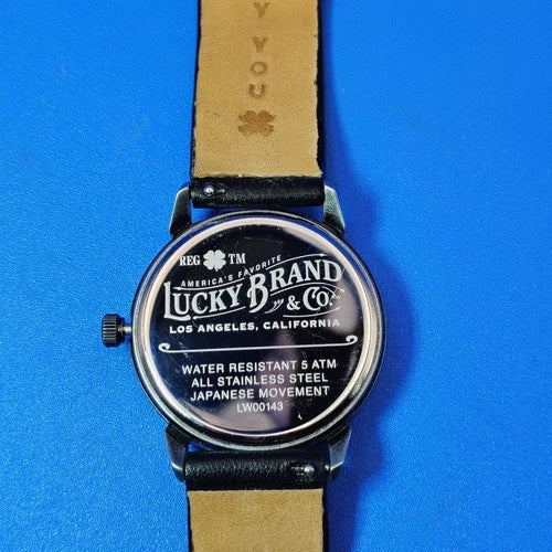 2019 Lucky Brand & Co Flowers Embroidered Strap 34mm Women's Quartz Watch Mint