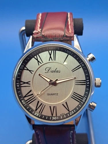 Vintage 2015 Dalas Sunburst Faux Chrono 43mm Mens Quartz Watch Near Mint