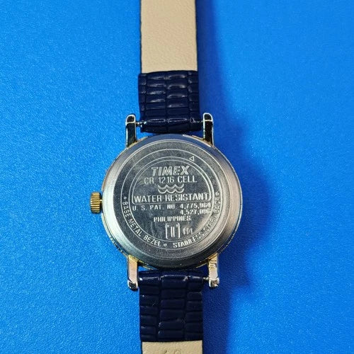 Vintage 1999 Timex INDIGLO 23mm Women's Quartz Dress Watch New Strap Restored