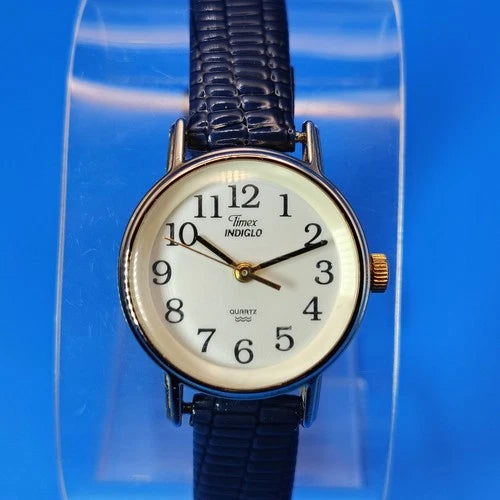 Vintage 1999 Timex INDIGLO 23mm Women's Quartz Dress Watch New Strap Restored