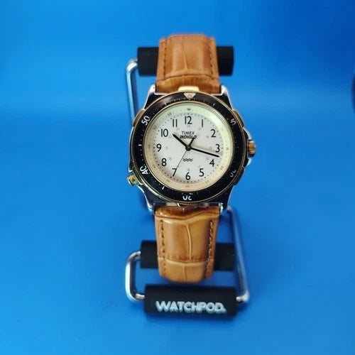 Vintage 2004 Timex Expedition 35mm Mens Quartz Field Watch New Leather Strap