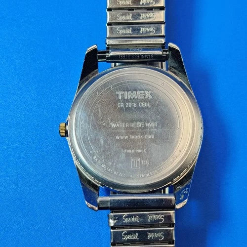 Vintage 2012 Timex Indiglo Date 33mm Mens Quartz Watch Fully Restored