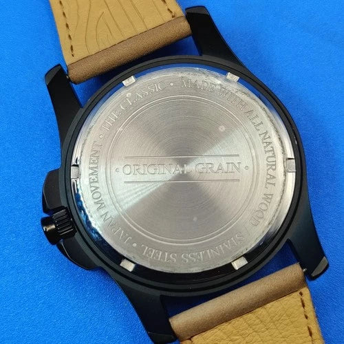 Vintage 2014 Original Grain Classic Maple Wood 43mm Mens Quartz Watch Mint Cond.