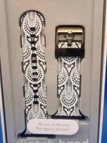 2020 Heyday White Lace 38/40mm Women's Silicone Apple Watch Band New in Box