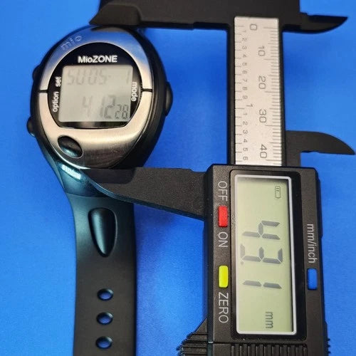 Vintage 2003 Mio MioZone Heart Monitor Pulse 43mm Mens Digital Watch Restored