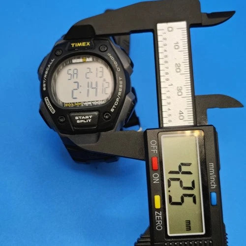 Vintage 2016 Timex Ironman Indiglo 30 Lap 42mm Mens Digital Quartz Sports Watch