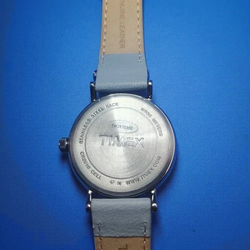 2018 Timex Gem Set 36mm Women's Quartz Watch Leather Strap (Indiglo Not Working)