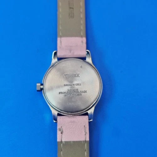 2010 Timex 23mm Women's Cocktail Watch Vegan Leather Strap Size 4-6.75