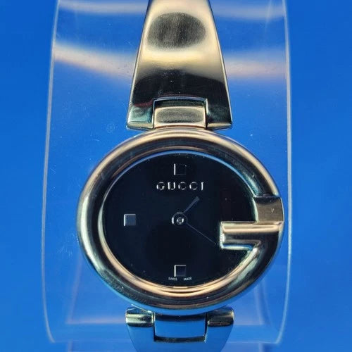 Vintage 1992 Gucci 1345 G-Series Swiss Made 23mm Women's Quartz Bangle Watch