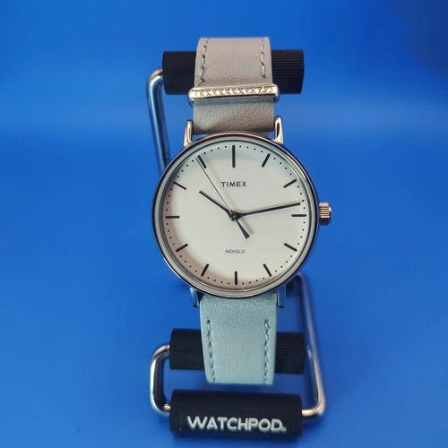2018 Timex Gem Set 36mm Women's Quartz Watch Leather Strap (Indiglo Not Working)