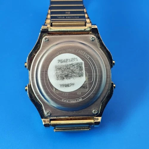 Vintage 2010 Timex Indiglo TW5 38mm Mens Digital Sports Watch Triple GOLD Retro