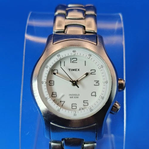 Vintage 1996 Timex Indiglo Alarm Date 26mm Women's Quartz Watch Restored Size 6