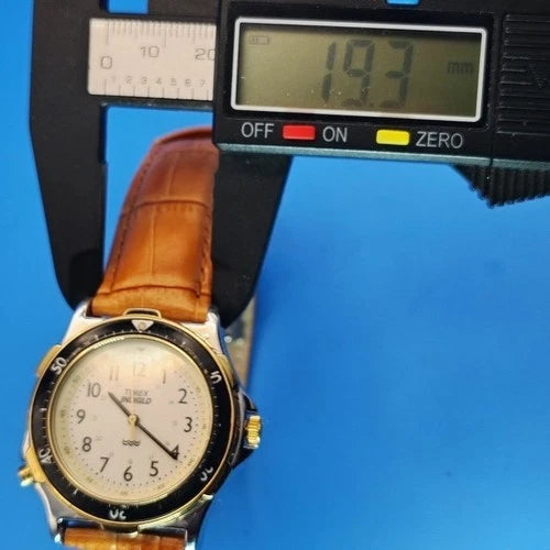 Vintage 2004 Timex Expedition 35mm Mens Quartz Field Watch New Leather Strap