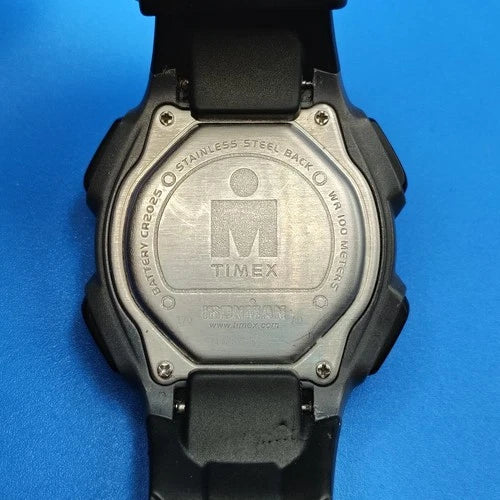 Vintage 2016 Timex Ironman Indiglo 30 Lap 42mm Mens Digital Quartz Sports Watch